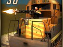 武装直升机战斗子弹头列车3D